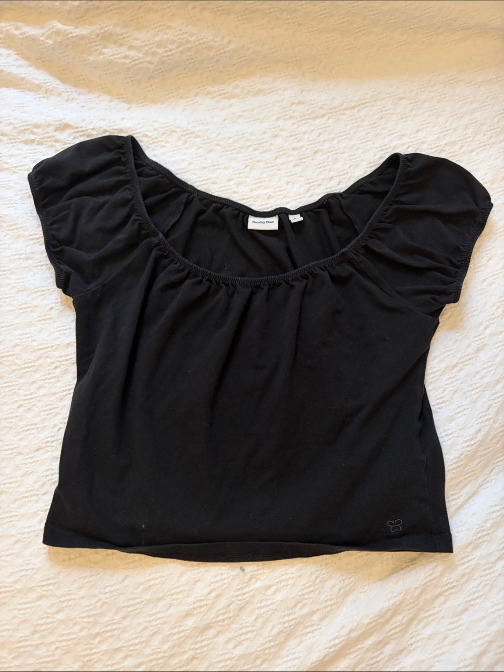 Black sunday best scrunchy baby tee